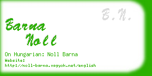 barna noll business card